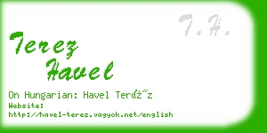 terez havel business card